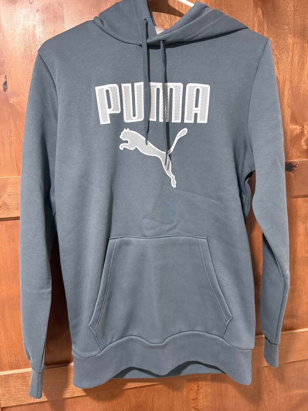 PUMA Mens Cat Logo Hoodie Athletic Outerwear Casual Drawstring - Blue